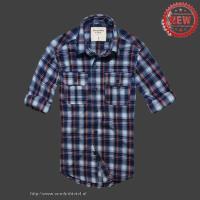 heren abercrombie fitch plaid lang overhemd oranje diepblauw wit Outlet Groningen sggj2470